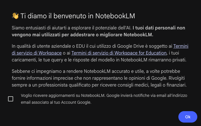 NotebookLM sui Mac della scuola